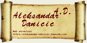 Aleksandar Daničić vizit kartica